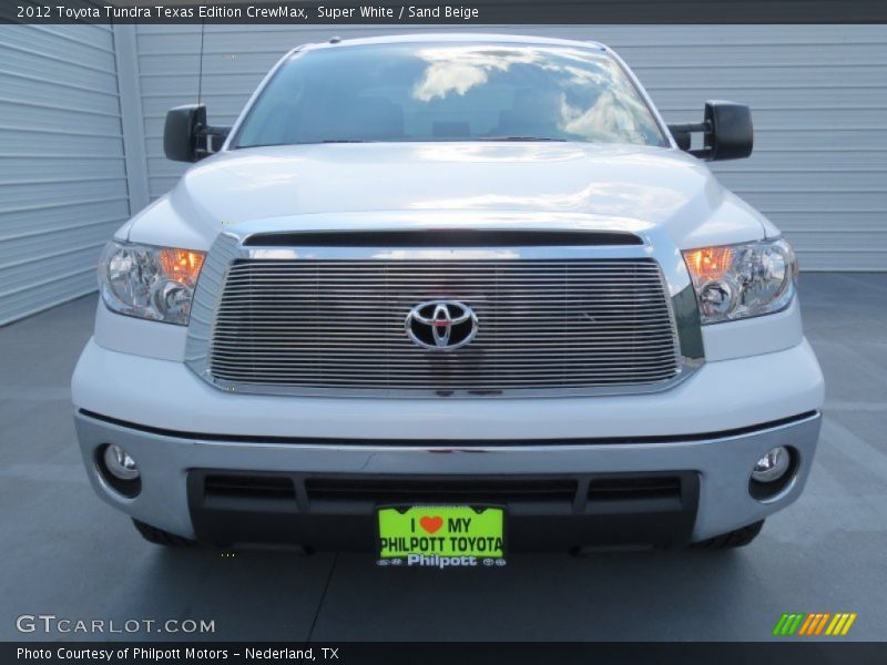 Super White / Sand Beige 2012 Toyota Tundra Texas Edition CrewMax