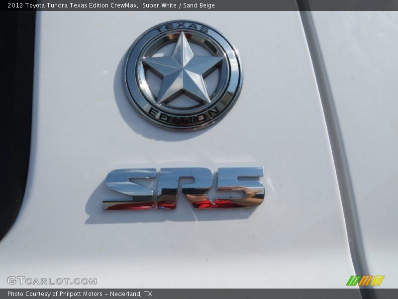 Super White / Sand Beige 2012 Toyota Tundra Texas Edition CrewMax