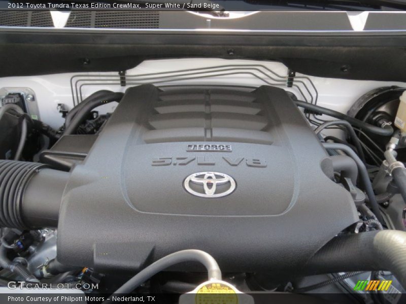 Super White / Sand Beige 2012 Toyota Tundra Texas Edition CrewMax