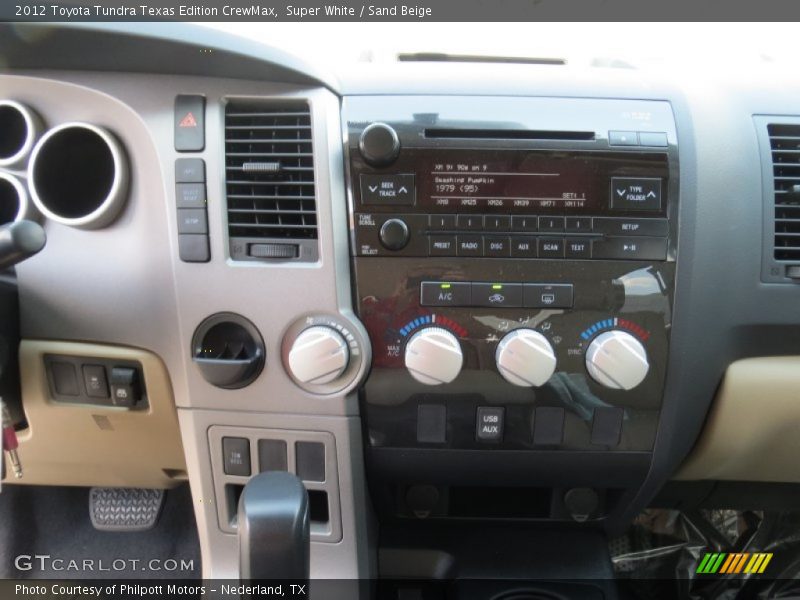 Super White / Sand Beige 2012 Toyota Tundra Texas Edition CrewMax