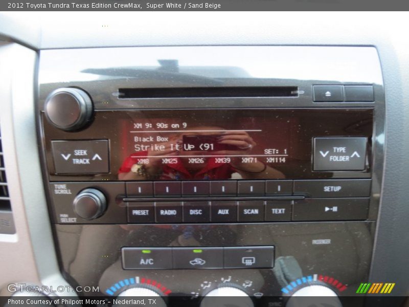 Super White / Sand Beige 2012 Toyota Tundra Texas Edition CrewMax