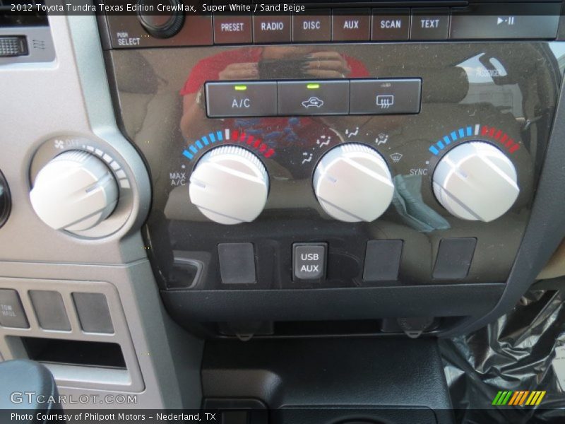 Super White / Sand Beige 2012 Toyota Tundra Texas Edition CrewMax