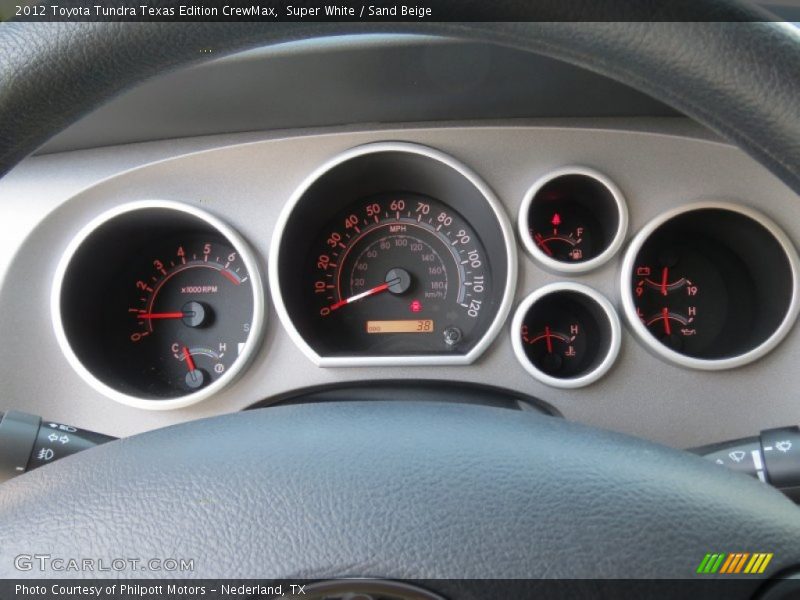 Super White / Sand Beige 2012 Toyota Tundra Texas Edition CrewMax