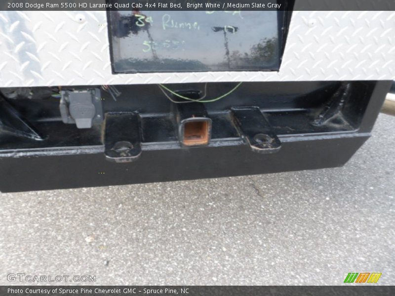 Bright White / Medium Slate Gray 2008 Dodge Ram 5500 HD Laramie Quad Cab 4x4 Flat Bed