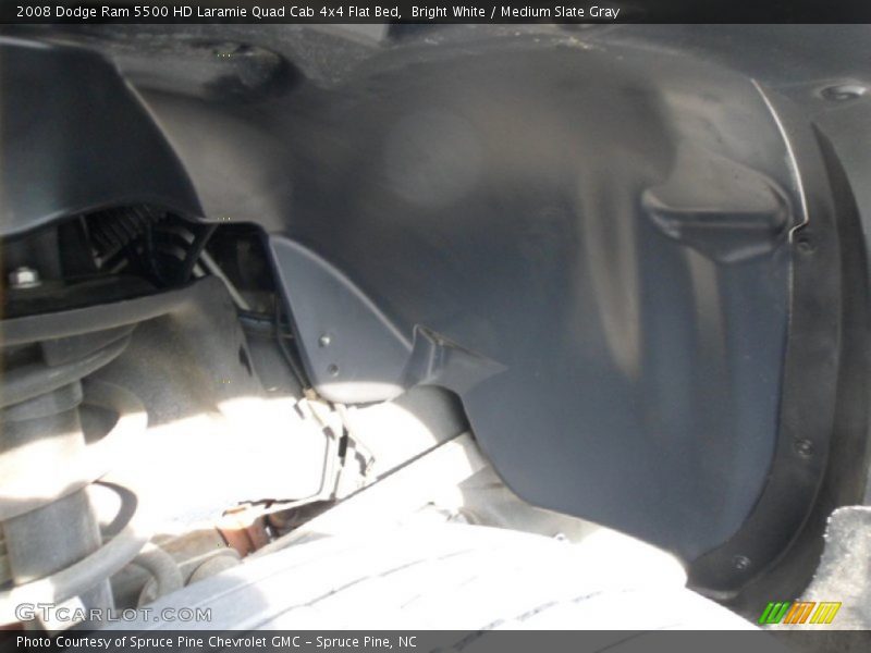 Bright White / Medium Slate Gray 2008 Dodge Ram 5500 HD Laramie Quad Cab 4x4 Flat Bed