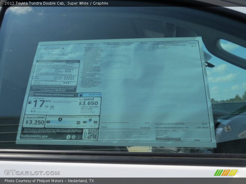 Super White / Graphite 2012 Toyota Tundra Double Cab