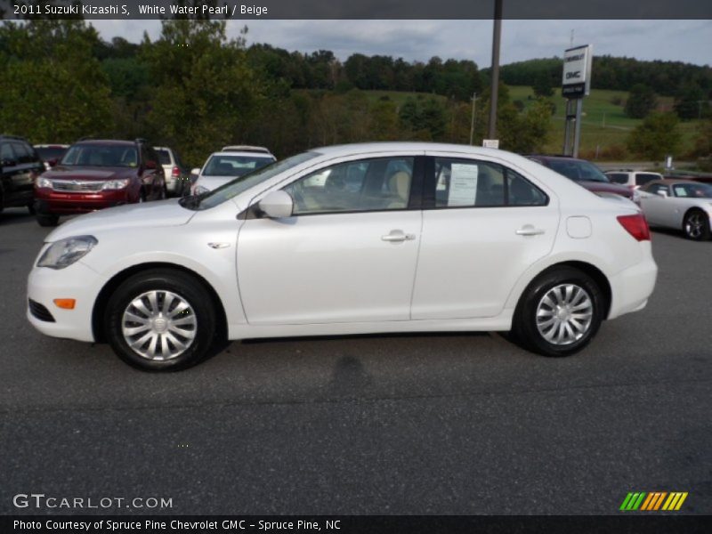 White Water Pearl / Beige 2011 Suzuki Kizashi S