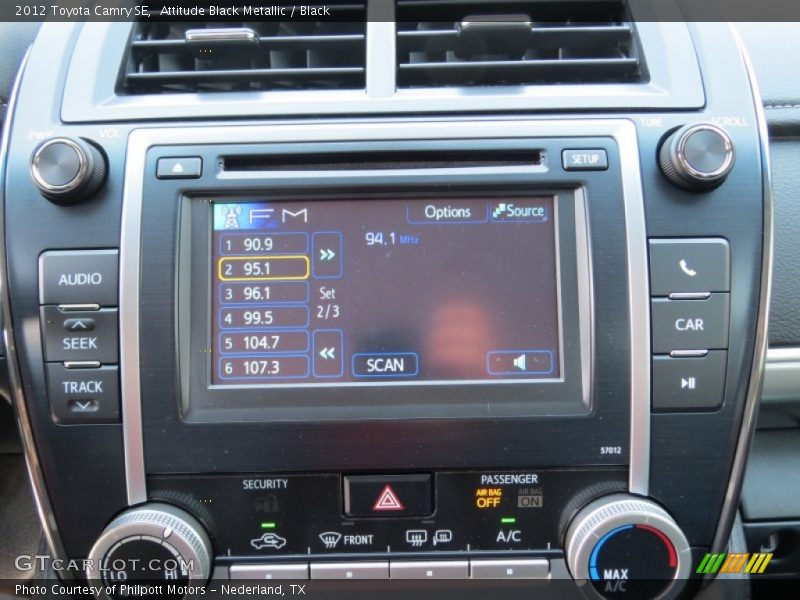 Attitude Black Metallic / Black 2012 Toyota Camry SE