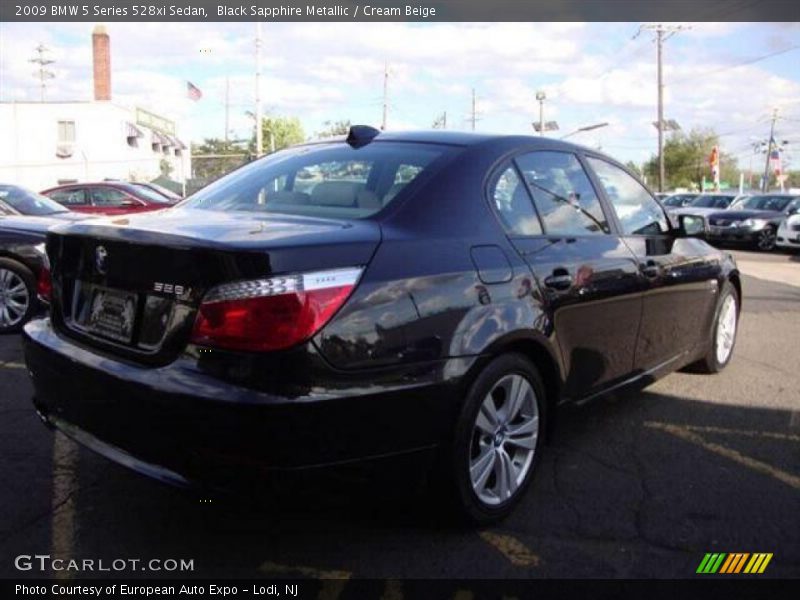 Black Sapphire Metallic / Cream Beige 2009 BMW 5 Series 528xi Sedan