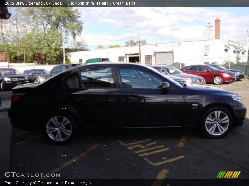 Black Sapphire Metallic / Cream Beige 2009 BMW 5 Series 528xi Sedan