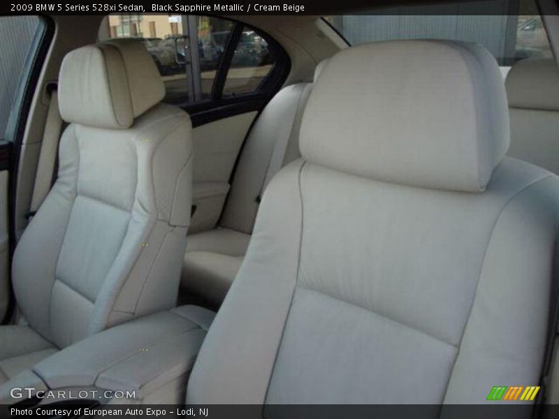 Black Sapphire Metallic / Cream Beige 2009 BMW 5 Series 528xi Sedan