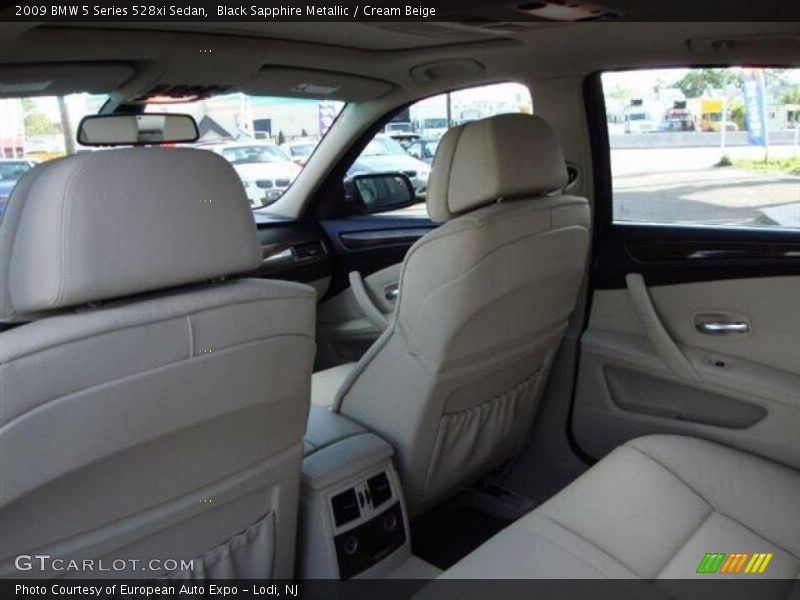 Black Sapphire Metallic / Cream Beige 2009 BMW 5 Series 528xi Sedan