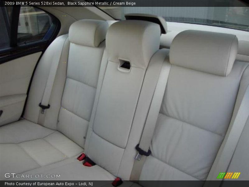 Black Sapphire Metallic / Cream Beige 2009 BMW 5 Series 528xi Sedan
