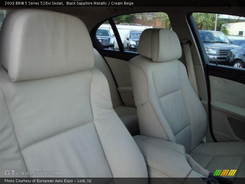 Black Sapphire Metallic / Cream Beige 2009 BMW 5 Series 528xi Sedan