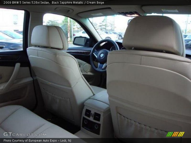 Black Sapphire Metallic / Cream Beige 2009 BMW 5 Series 528xi Sedan