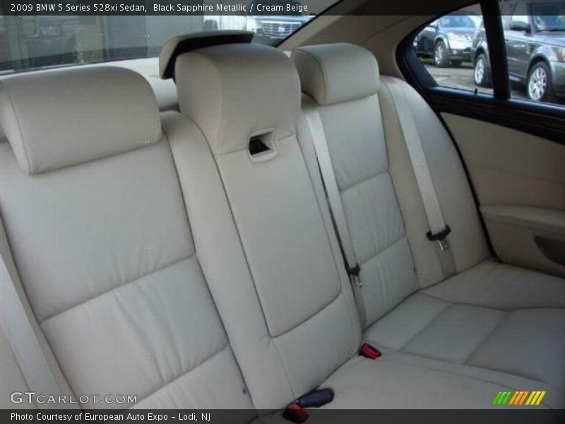 Black Sapphire Metallic / Cream Beige 2009 BMW 5 Series 528xi Sedan