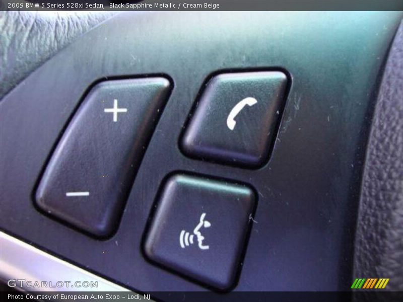 Black Sapphire Metallic / Cream Beige 2009 BMW 5 Series 528xi Sedan