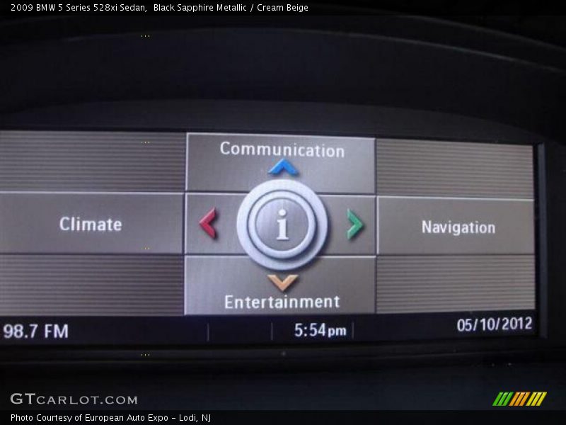 Black Sapphire Metallic / Cream Beige 2009 BMW 5 Series 528xi Sedan