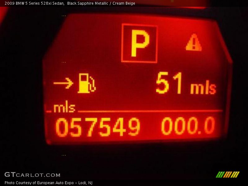 Black Sapphire Metallic / Cream Beige 2009 BMW 5 Series 528xi Sedan