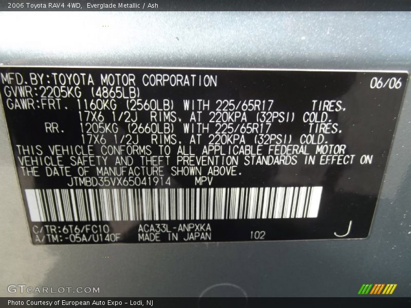 Everglade Metallic / Ash 2006 Toyota RAV4 4WD