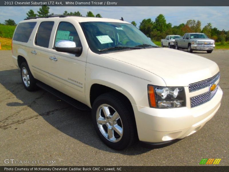 White Diamond Tricoat / Ebony 2013 Chevrolet Suburban LTZ 4x4
