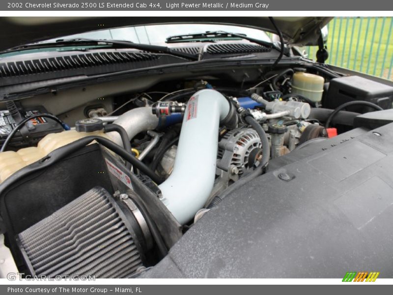 Light Pewter Metallic / Medium Gray 2002 Chevrolet Silverado 2500 LS Extended Cab 4x4