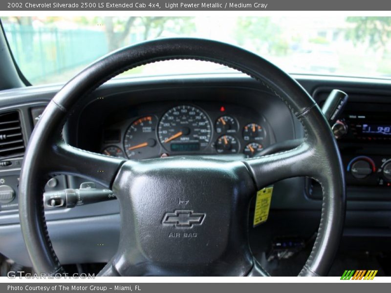 Light Pewter Metallic / Medium Gray 2002 Chevrolet Silverado 2500 LS Extended Cab 4x4