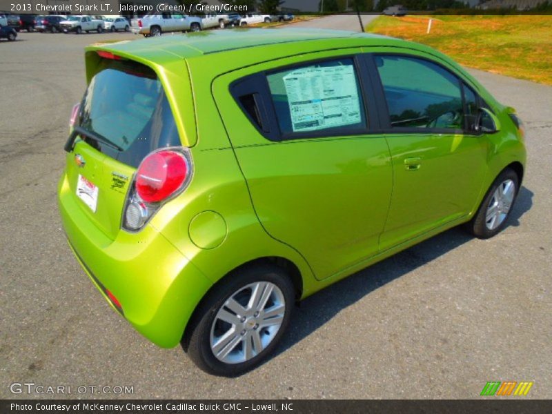 Jalapeno (Green) / Green/Green 2013 Chevrolet Spark LT
