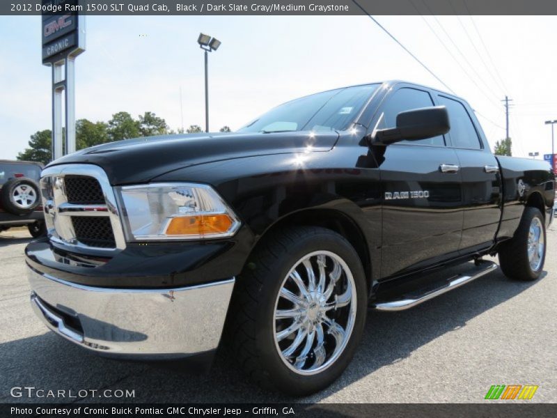 Black / Dark Slate Gray/Medium Graystone 2012 Dodge Ram 1500 SLT Quad Cab