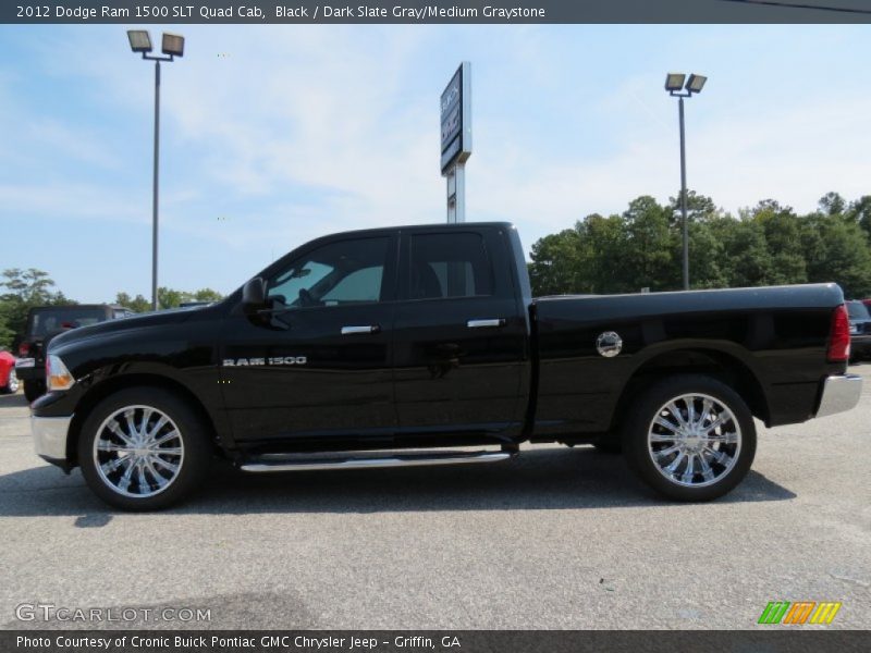 Black / Dark Slate Gray/Medium Graystone 2012 Dodge Ram 1500 SLT Quad Cab