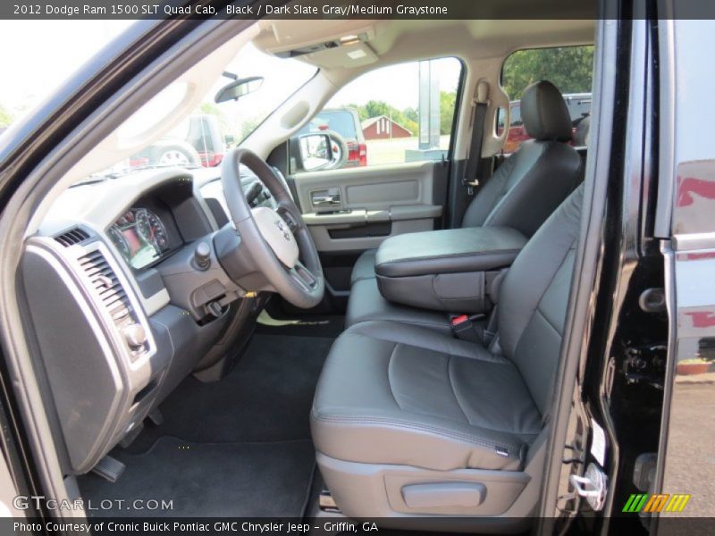 Black / Dark Slate Gray/Medium Graystone 2012 Dodge Ram 1500 SLT Quad Cab