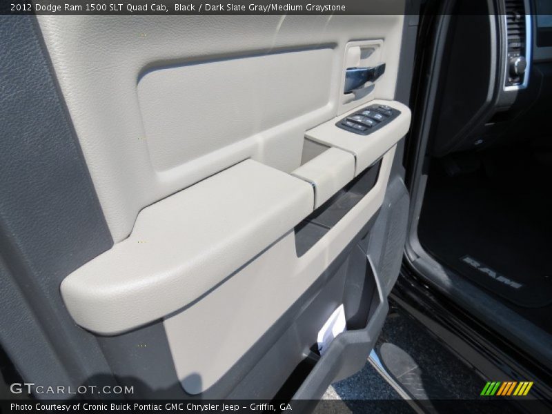Black / Dark Slate Gray/Medium Graystone 2012 Dodge Ram 1500 SLT Quad Cab