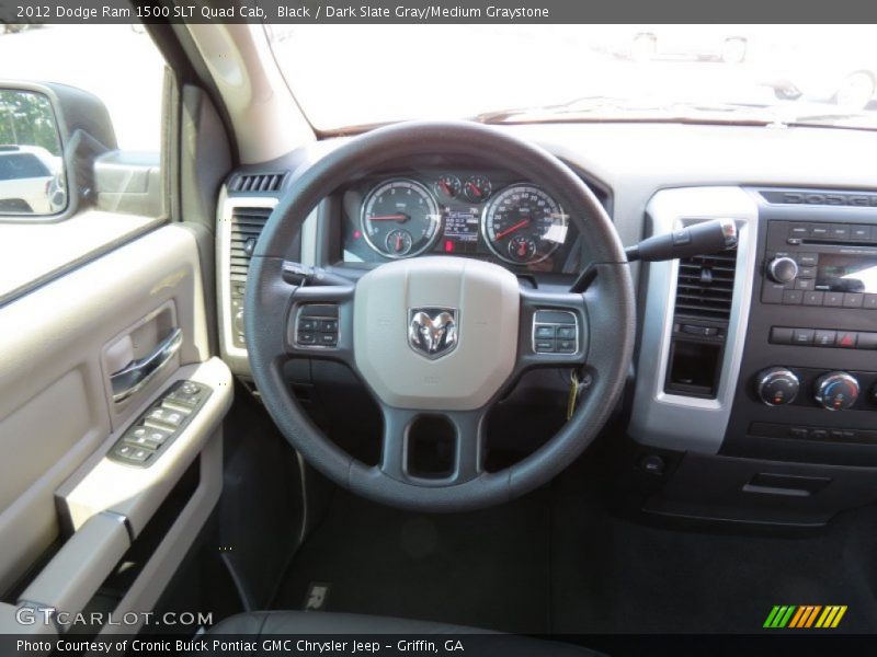 Black / Dark Slate Gray/Medium Graystone 2012 Dodge Ram 1500 SLT Quad Cab