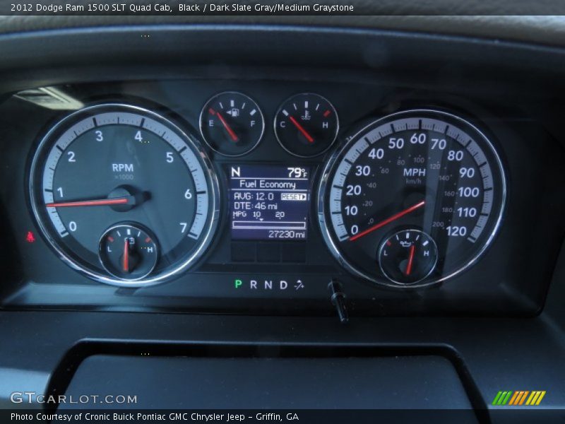 Black / Dark Slate Gray/Medium Graystone 2012 Dodge Ram 1500 SLT Quad Cab