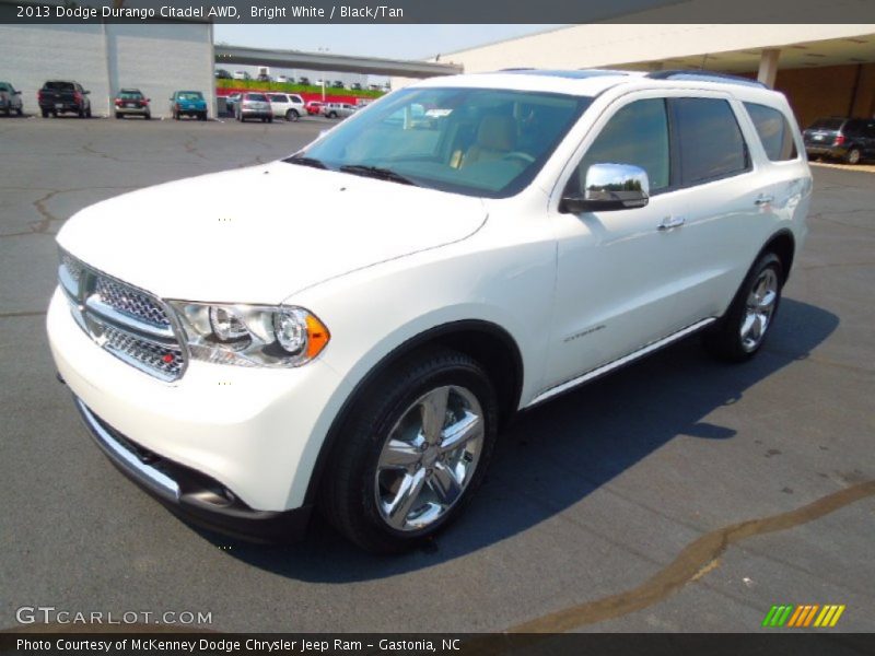Bright White / Black/Tan 2013 Dodge Durango Citadel AWD