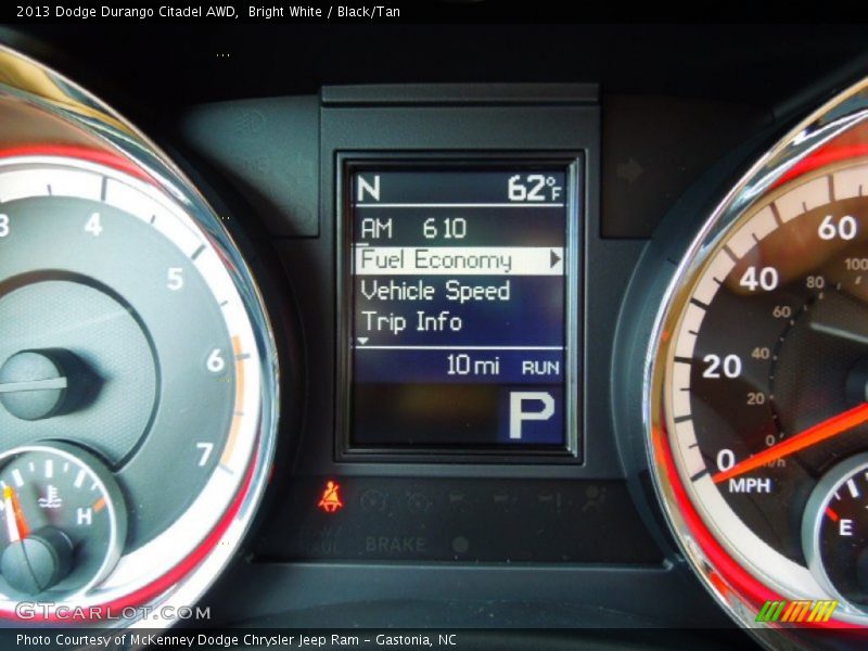 Bright White / Black/Tan 2013 Dodge Durango Citadel AWD