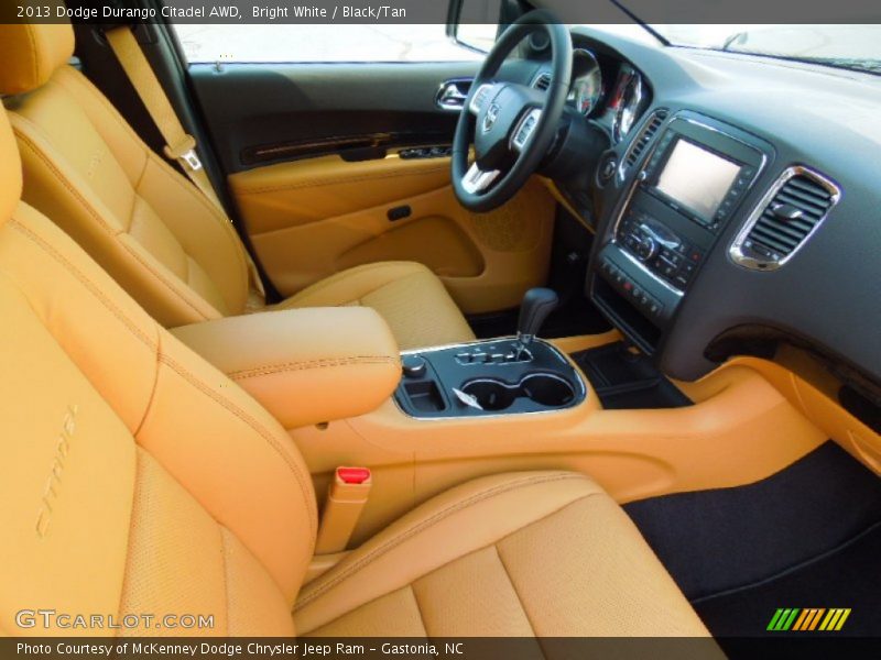 Bright White / Black/Tan 2013 Dodge Durango Citadel AWD