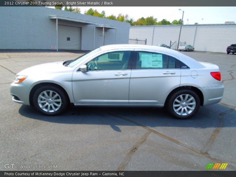 Bright Silver Metallic / Black 2012 Chrysler 200 Touring Sedan