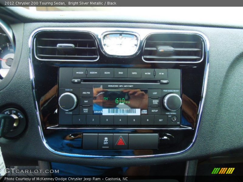 Bright Silver Metallic / Black 2012 Chrysler 200 Touring Sedan