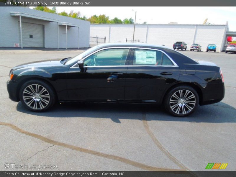 Gloss Black / Black/Red 2013 Chrysler 300 S V6