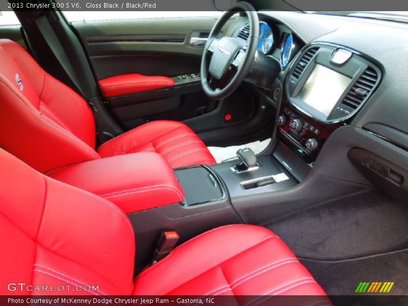 Gloss Black / Black/Red 2013 Chrysler 300 S V6