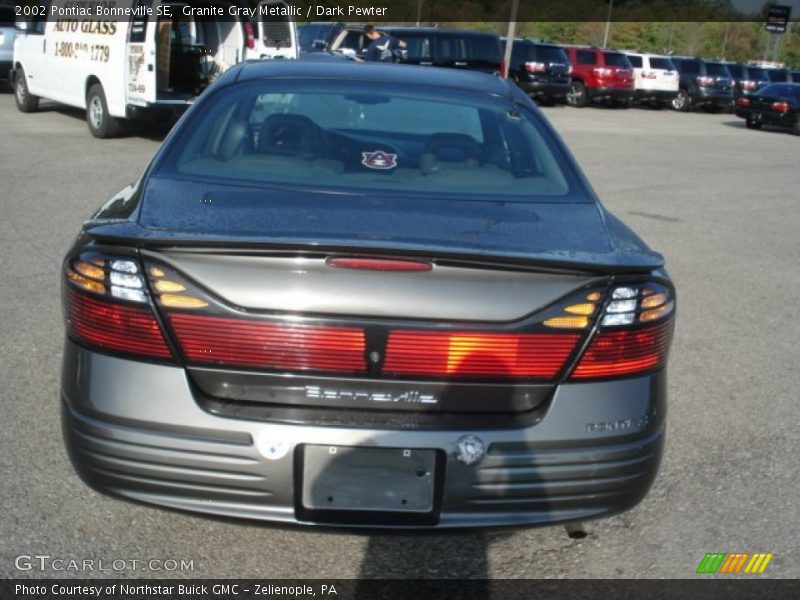 Granite Gray Metallic / Dark Pewter 2002 Pontiac Bonneville SE