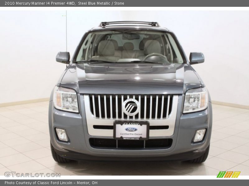 Steel Blue Metallic / Stone 2010 Mercury Mariner I4 Premier 4WD