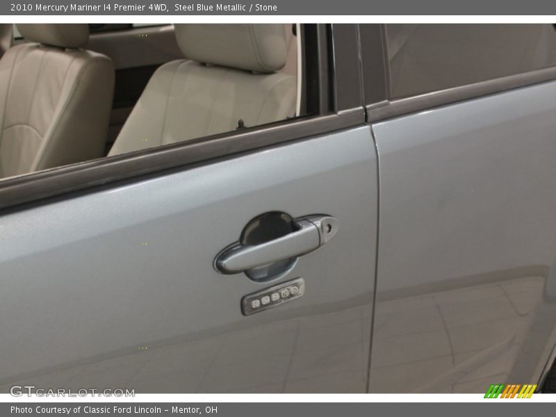Steel Blue Metallic / Stone 2010 Mercury Mariner I4 Premier 4WD