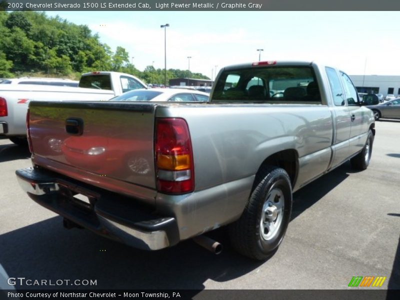 Light Pewter Metallic / Graphite Gray 2002 Chevrolet Silverado 1500 LS Extended Cab