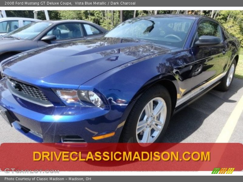 Vista Blue Metallic / Dark Charcoal 2008 Ford Mustang GT Deluxe Coupe