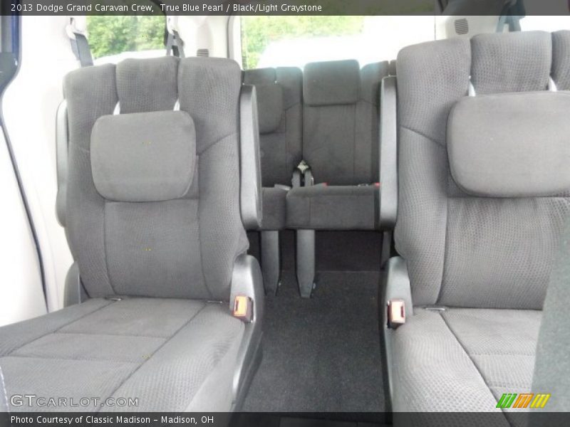 True Blue Pearl / Black/Light Graystone 2013 Dodge Grand Caravan Crew
