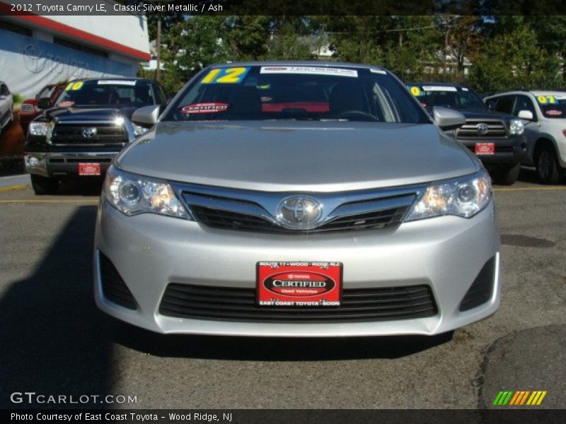 Classic Silver Metallic / Ash 2012 Toyota Camry LE