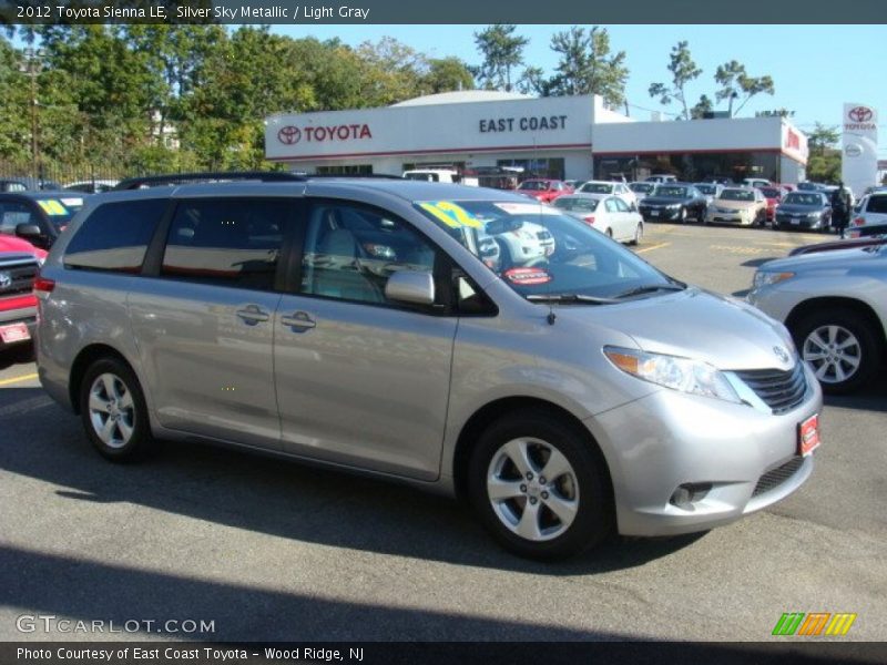 Silver Sky Metallic / Light Gray 2012 Toyota Sienna LE