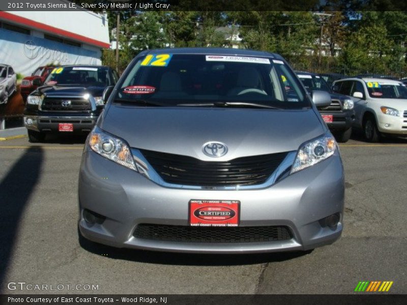 Silver Sky Metallic / Light Gray 2012 Toyota Sienna LE